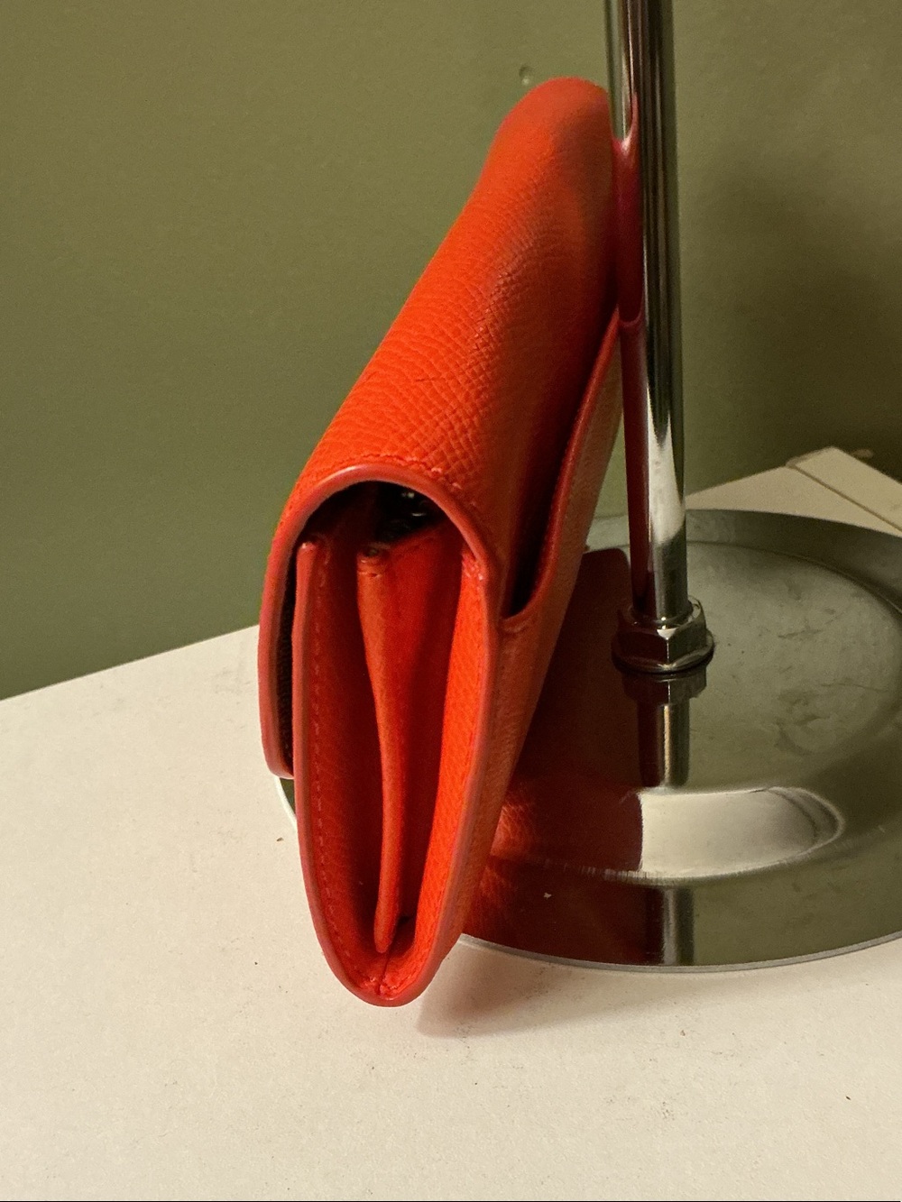 Coach Pop Slim Envelope Orange Leather Signature Clutch Wallet Set SEE PHOTOS - Picture 9 of 14